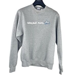 PORT AND COMPANY So Punk Men’s Light Grey Crew Neck Sweatshirt w Cute Graphic S